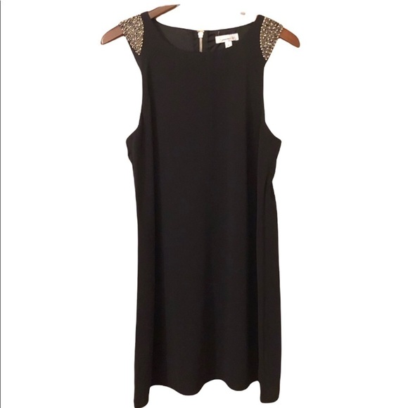 Y2k Nordstrom Speechless black Silver beaded Mini party Dress LBD Glam Coquette - Picture 4 of 9